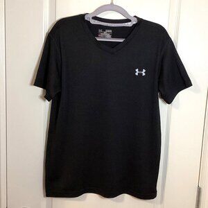 Under Armour Heat Gear Men's Black V -Neck T-Shirt Top Size M